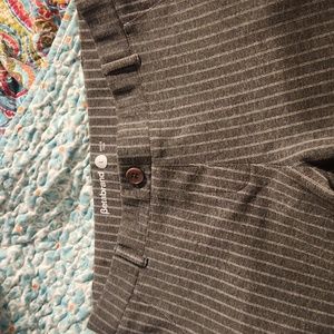 EUC BETA brand gray/double pinstripe yoga pants dress pants size 12 wide leg